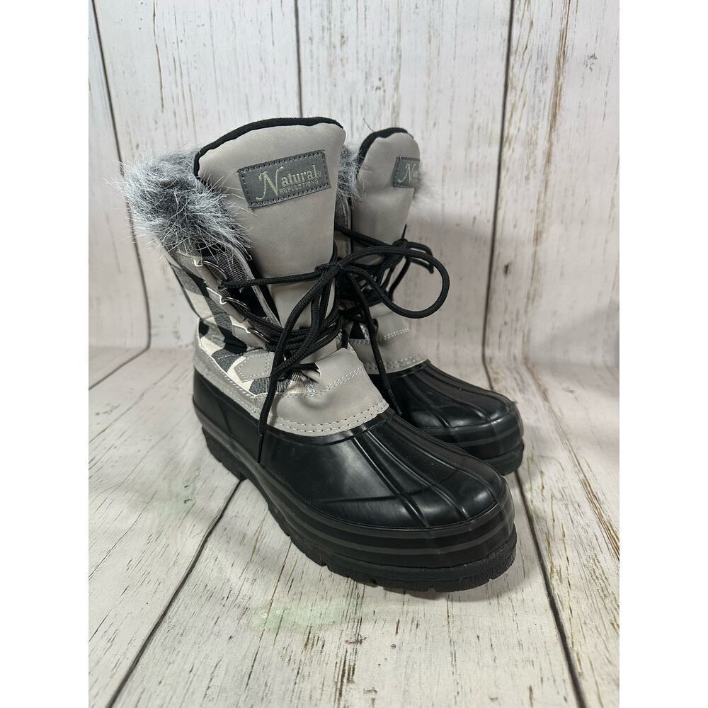 Natural Reflections Lumber Jill Insulated Pac Boots Women's Size 7.5 Flannel - Picture 2 of 5